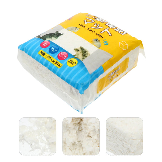 1 Pack Small Pet White Paper Bedding Paper Chip Hamster Shavings Hamster Bedding Small Pet White Paper Bedding Swarf to Remove
