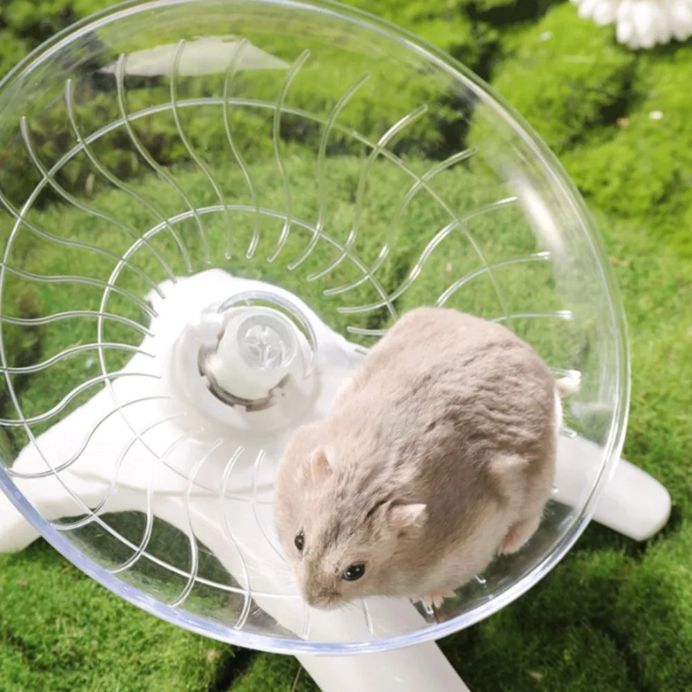 Hamster Running Disc Toy Sport Running Silent Transparent Small Pet Rotatory Jogging Wheel Wheel Toys Pet Hamster Cage Supplies