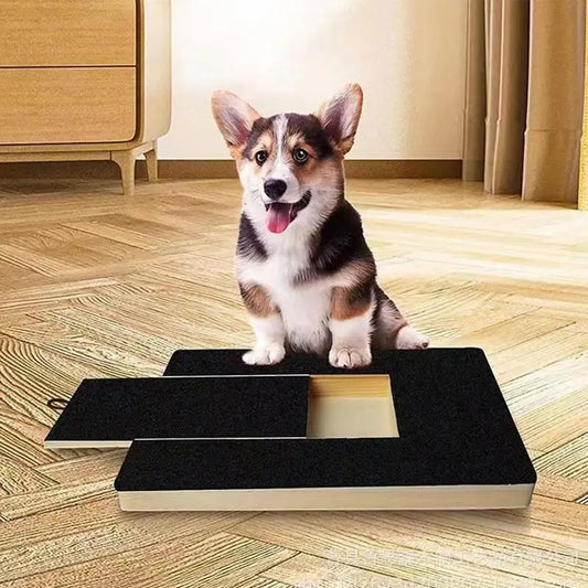 Pet Wooden Dog Scratching Board Pull-Out Nail Grinding Board Cat Nail Care Scratching Board with Sandpaper Scraper