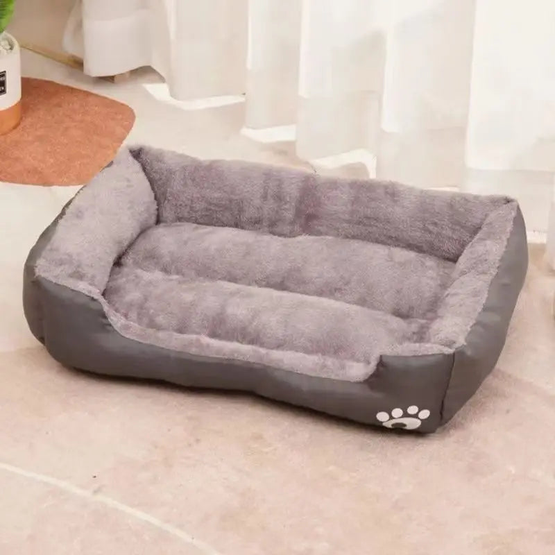 Cute Paw-Print Dog Bed, Warm Sleeping Bag for Large, Medium, and Small Cats and Dogs, Pet Mattress