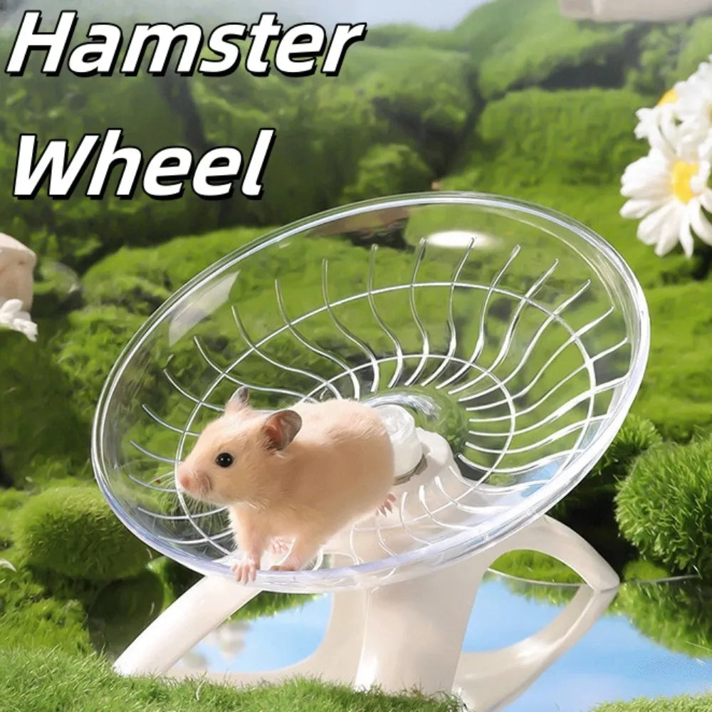 Hamster Running Disc Toy Sport Running Silent Transparent Small Pet Rotatory Jogging Wheel Wheel Toys Pet Hamster Cage Supplies